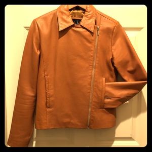 Full Leather Moto Jacket by Nicole Miller S